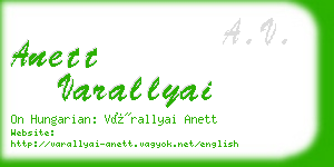 anett varallyai business card